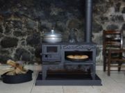 FR-5090 Yandan Fırınlı Şömine Soba, Tuğlalı Odun Kömür Kuzinesi resmi