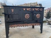 FR-5093 Yandan Fırınlı Tuğlalı Soba, Odun Kömür Kuzinesi resmi